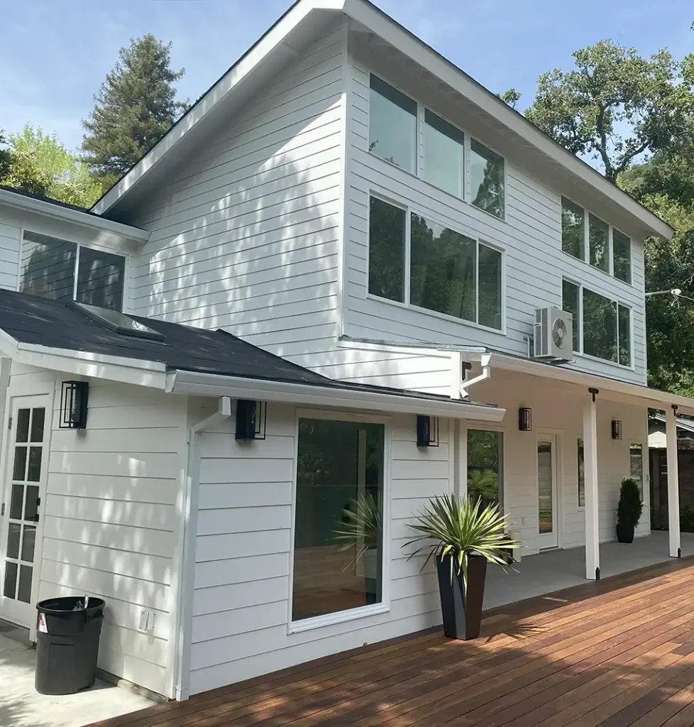 White multi-story home