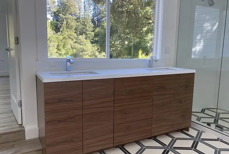 Custom built bathroom units